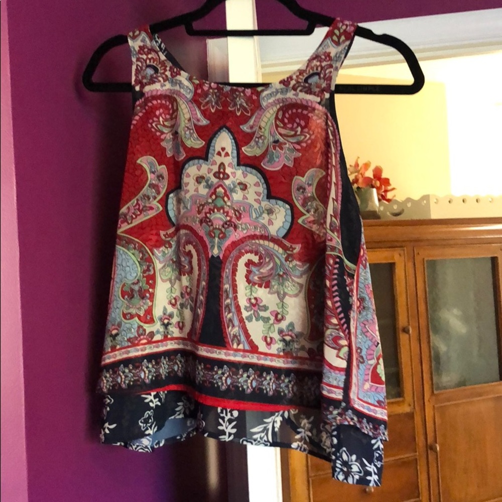 multi colored/patterned top